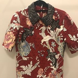 NEW Zara Jacquard Embellished Dress